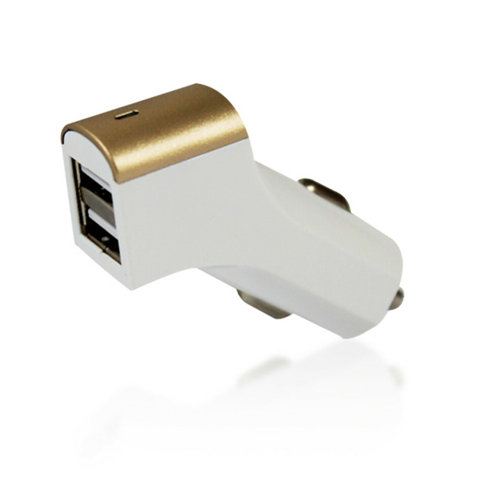 (Gold) Fx Factory Powabud Twin Socket Usb 2.1A Car Charger Gold 5060488840234