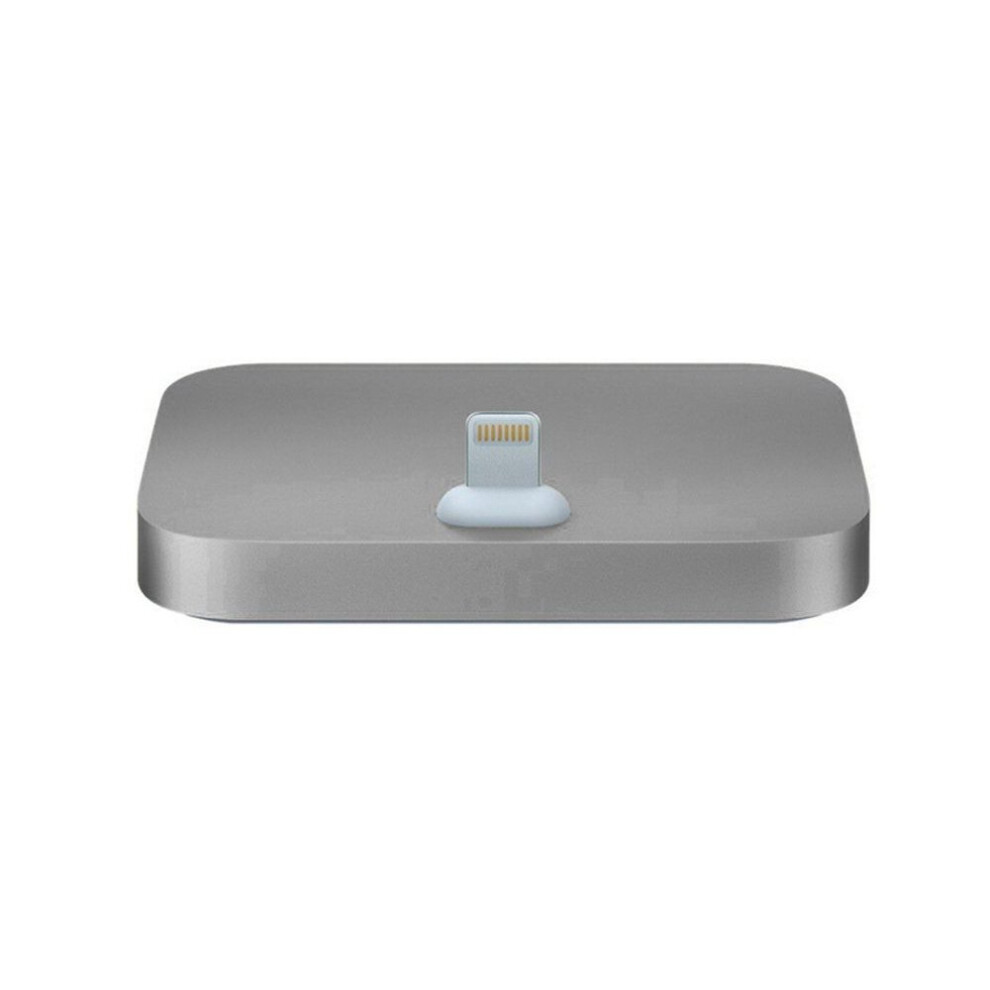 Aquarius Grey (Space ) Aluminium Iphone Dock Compatible With Apple Lightning Eight-Pin Devices
