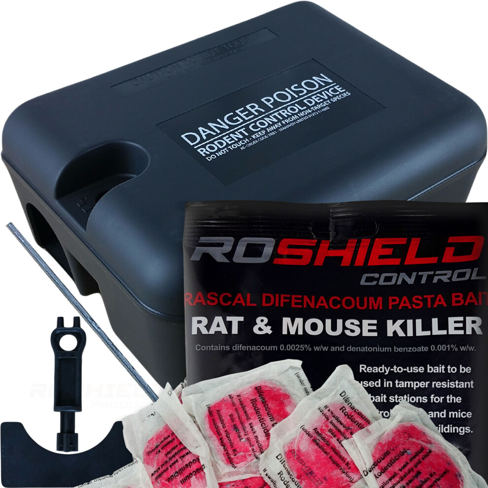 (1 Box & 150g Pasta) Roshield External Rat & Mouse Pasta Bait Box Kit