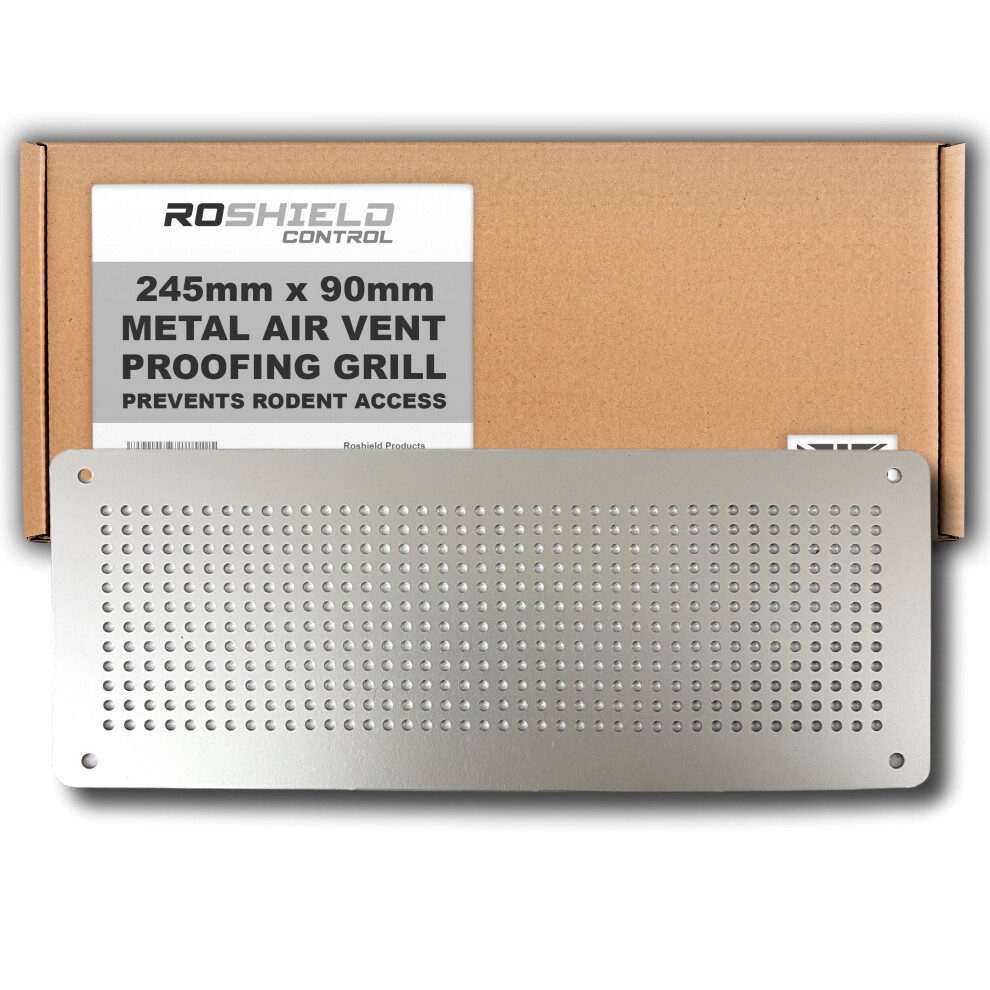 (90mm x 245mm) Roshield Metal Air Vent Rodent Proofing Grill