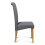 Grey Marl Fabric Roma Dining Chair With Scroll Top & Light Oak Leg 3