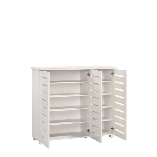 Timber Art Design UK 5 Tier Shoe Storage Cabinet 3 Door Cupboard Stand Rack Unit White 1