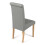 (Grey, 4) Roma Dining Chairs Faux Leather With Scroll Top & Light Oak Leg 3