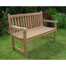 (120cms) Java Teak Bench - Chunky Quality Garden Patio Bench