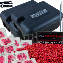 (2 Box Control Kit) Roshield Multi-Bait Rat & Mouse Poison Box Kit