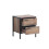 Timber Art Design UK Stretton Urban Bedside Lamp Table with 2 Drawers Rustic Industrial Oak Effect 2
