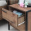 Timber Art Design UK Stretton Urban Bedside Lamp Table with 2 Drawers Rustic Industrial Oak Effect 6