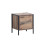 Timber Art Design UK Stretton Urban Bedside Lamp Table with 2 Drawers Rustic Industrial Oak Effect 3