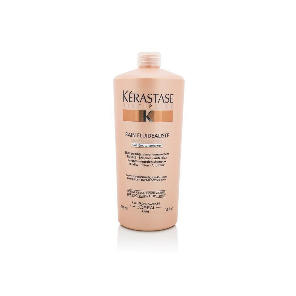 Discipline Bain Fluidealiste Smooth-In-Motion Sulfate Free Shampoo - For Unruly, Over-Processed Hair - 1000ml-34oz