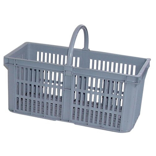 Multi-Purpose Glass Collection Grey Plastic Basket