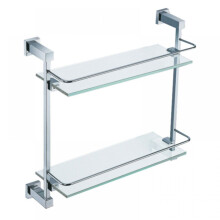 Double Glass Shelf - Chrome