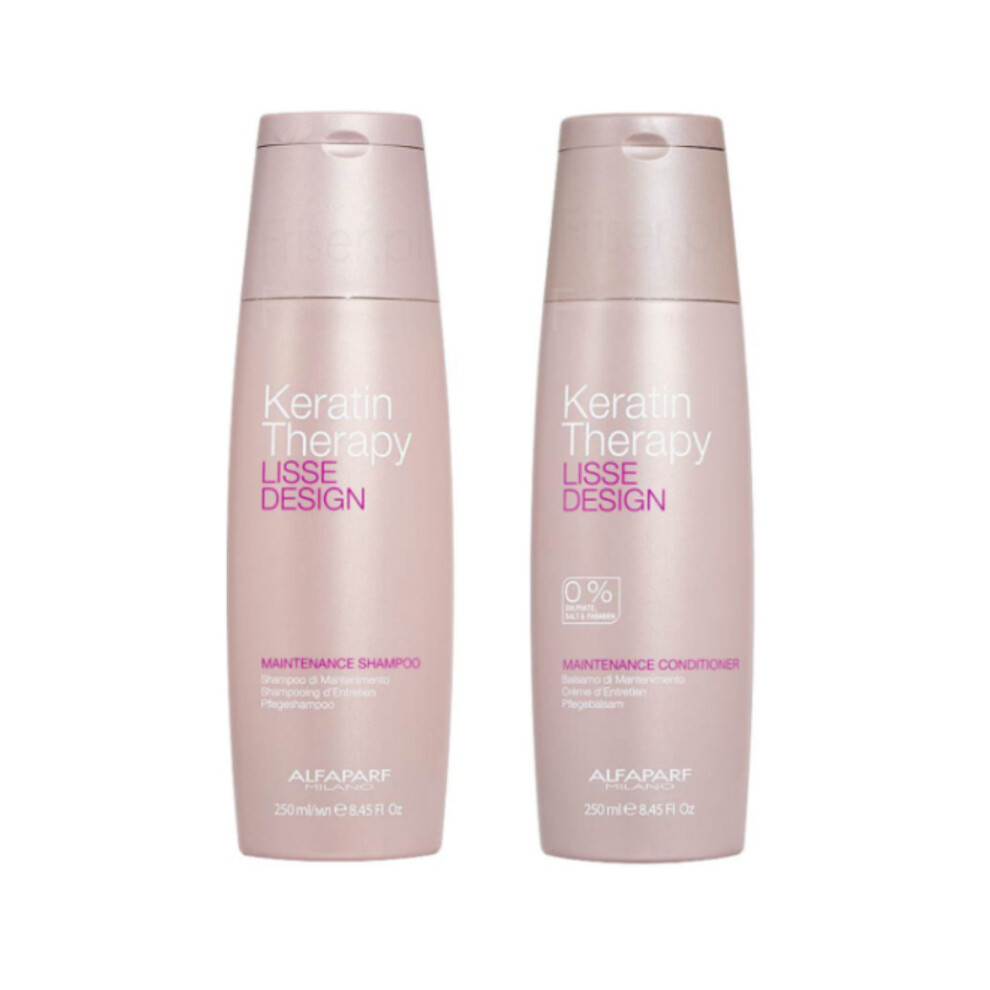 Alfaparf Lisse Design Keratin Therapy Shampoo Conditioner Duo 250Ml