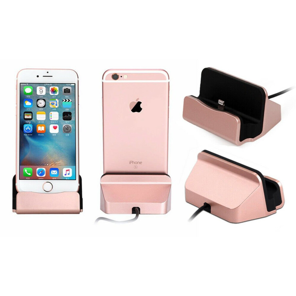 B&Q -  Desktop Charging Dock With Braided CablesRose Gold - Image 4