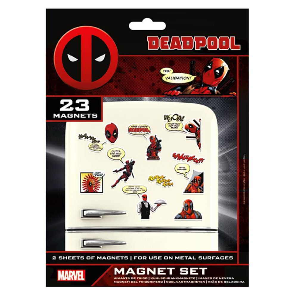 Marvel Deadpool Retro Comic Magnet Set