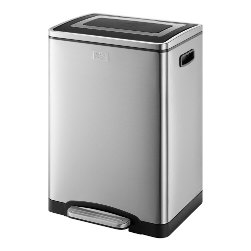Black + Decker Black+Decker 40L Soft Close Recycling Pedal Bin