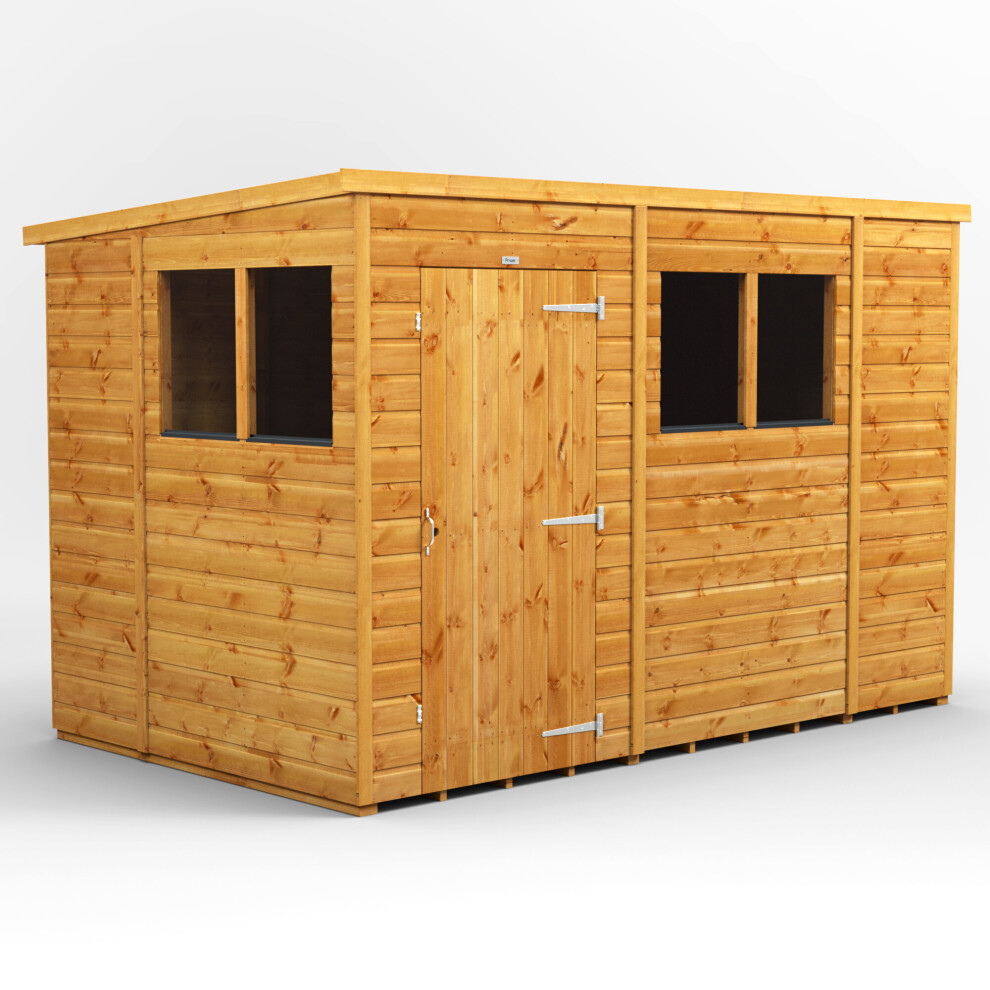 Power Sheds (10X6, Single) Power Pent Wooden Garden Shed |