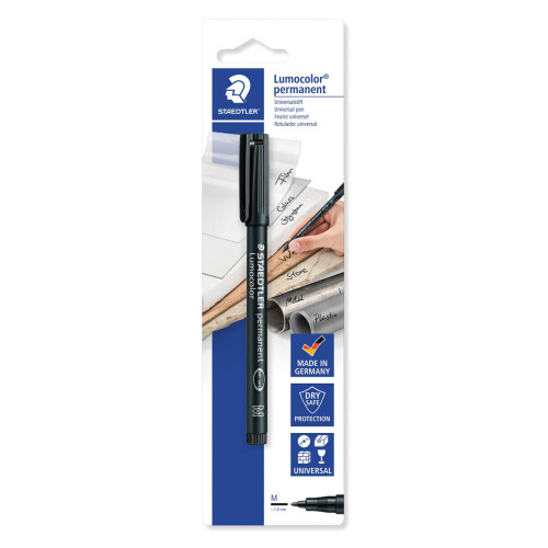 Staedtler Staedtler Lumocolour Pen Permanent Medium Black (Pack of 10)