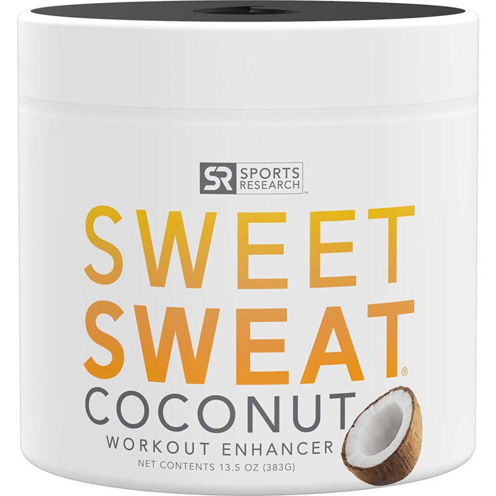 Sports Research - Sweet Sweat Workout enhancer 13.5oz coconut jar 383g