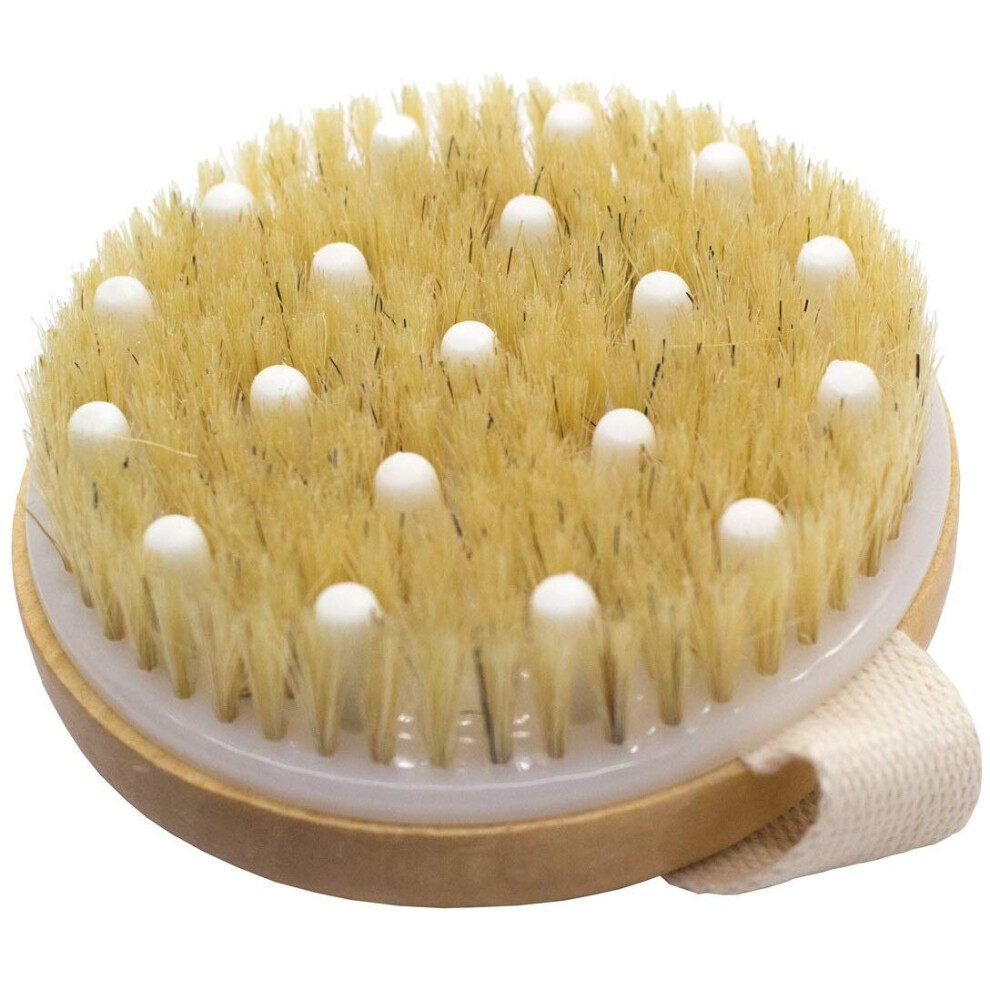 Ana Wiz Ana Wiztm Lymphatic Detox Brush With Natural Boar Bristles & Rubber Nodules
