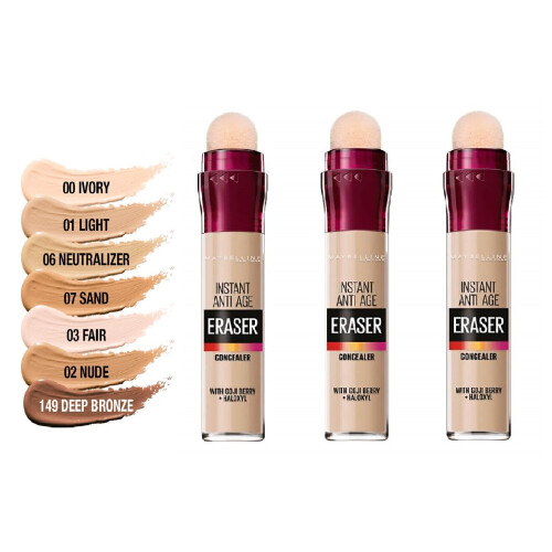 Maybelline (Light (01)) Maybelline Eraser Eye Concealer 6.8 ml