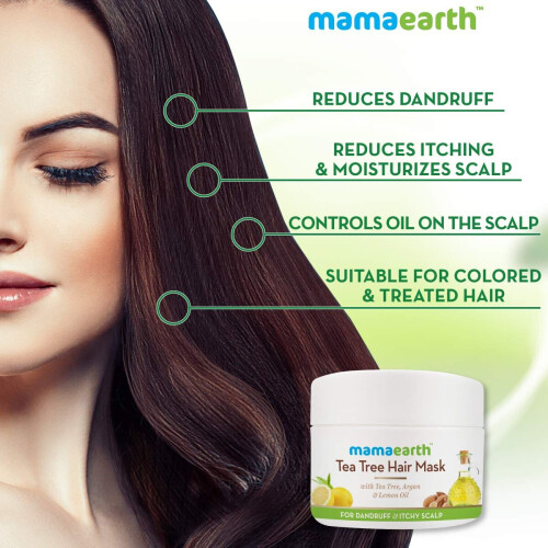 Mamaearth Anti Dandruff Tea Tree Hair Mask with Tea Tree and Lemon 1