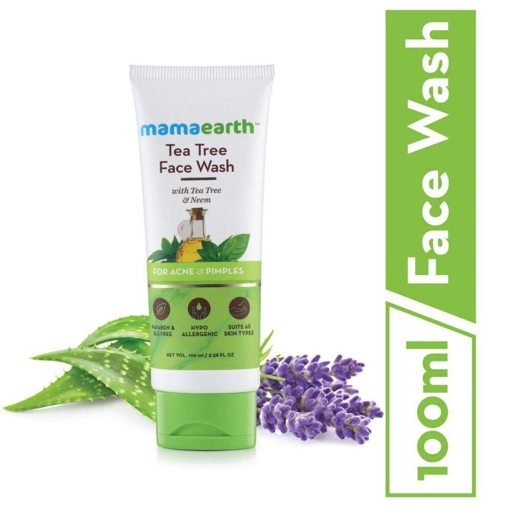 Mamaearth Tea Tree Natural Face Wash for Acne & Pimples Wash 100