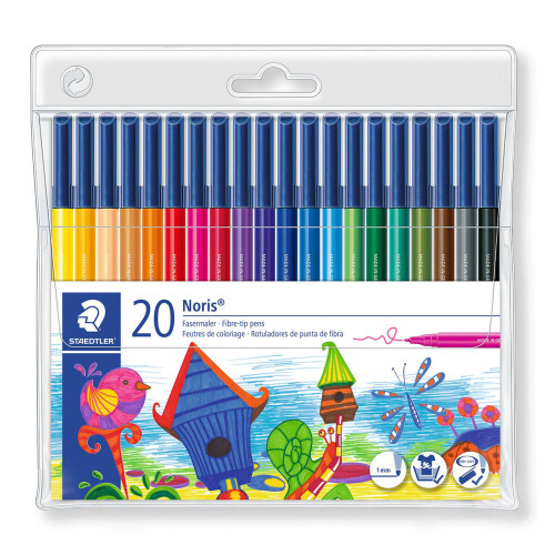 Staedtler STAEDTLER 20 Feutres Coloriage 1 mm Assortis