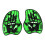 Arena (L, Acid Lime/Black) Arena Vortex Evolution Hand Paddle Swim Training Aid 1