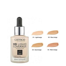 Catrice | HD Liquid Coverage Foundation | Hoge en natuurlijke dekking | Veganistisch en dierproefvrij (010 | Lichtbeige)
