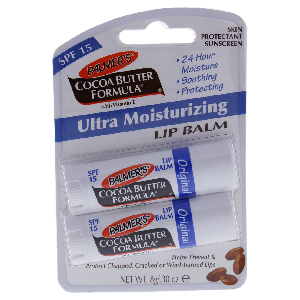 Palmers Cocoa Butter Ultra Moisturizing Lip Balm SPF 15 Duo - 2 x 0.3 oz Lip Balm