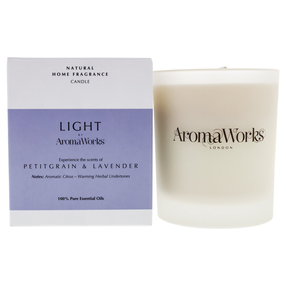 Aromaworks Light Candle - Petitgrain and Lavender - 7.76 oz Candle