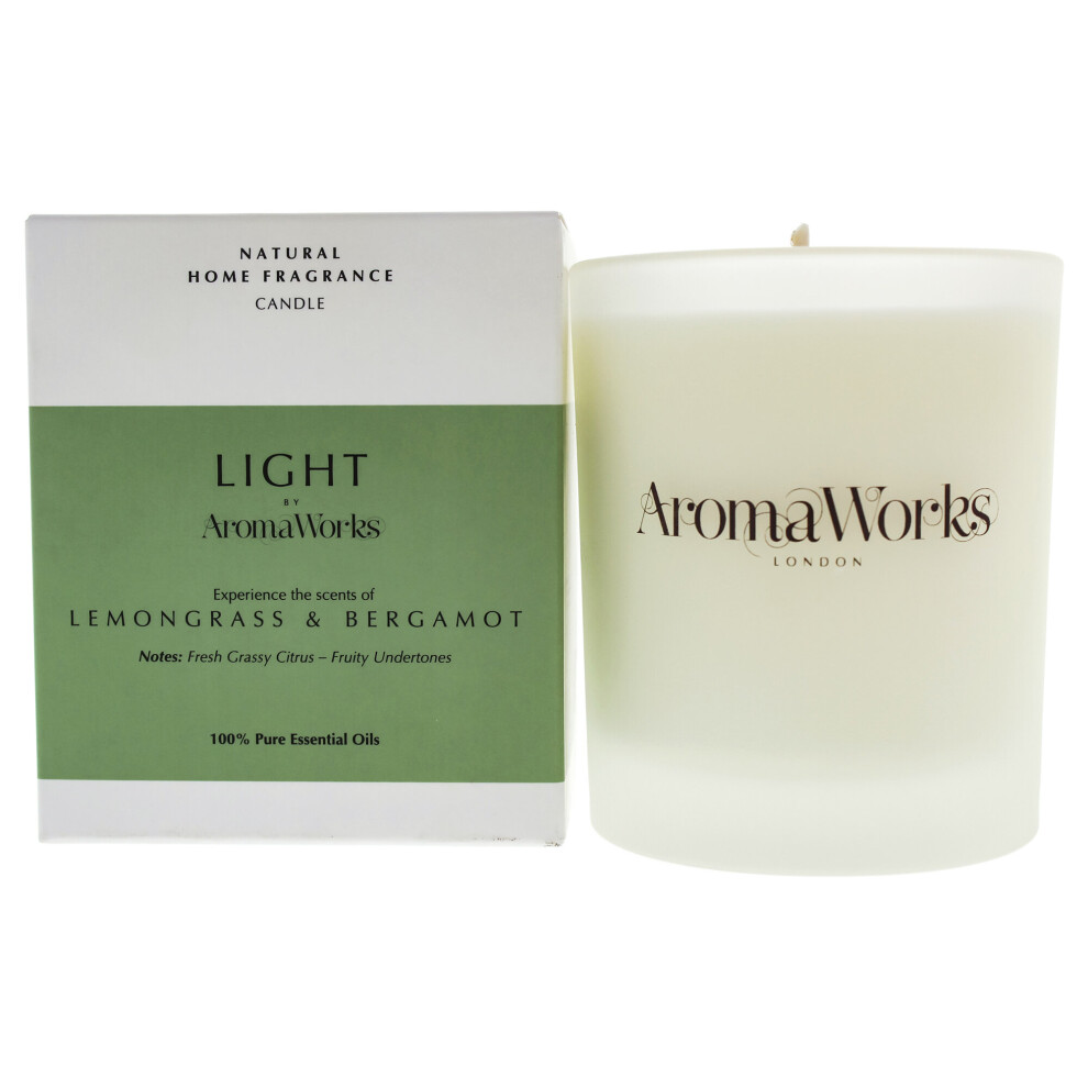Aromaworks Candle - Lemongrass And Bergamot - 10.1 Oz Candle Light