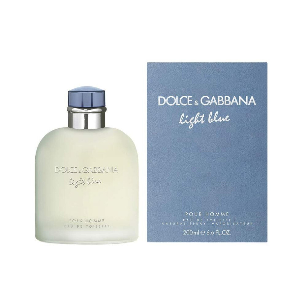 Dolce & Gabbana Light Blue Eau de Toilette Spray for Men, 6.6 Fl Oz