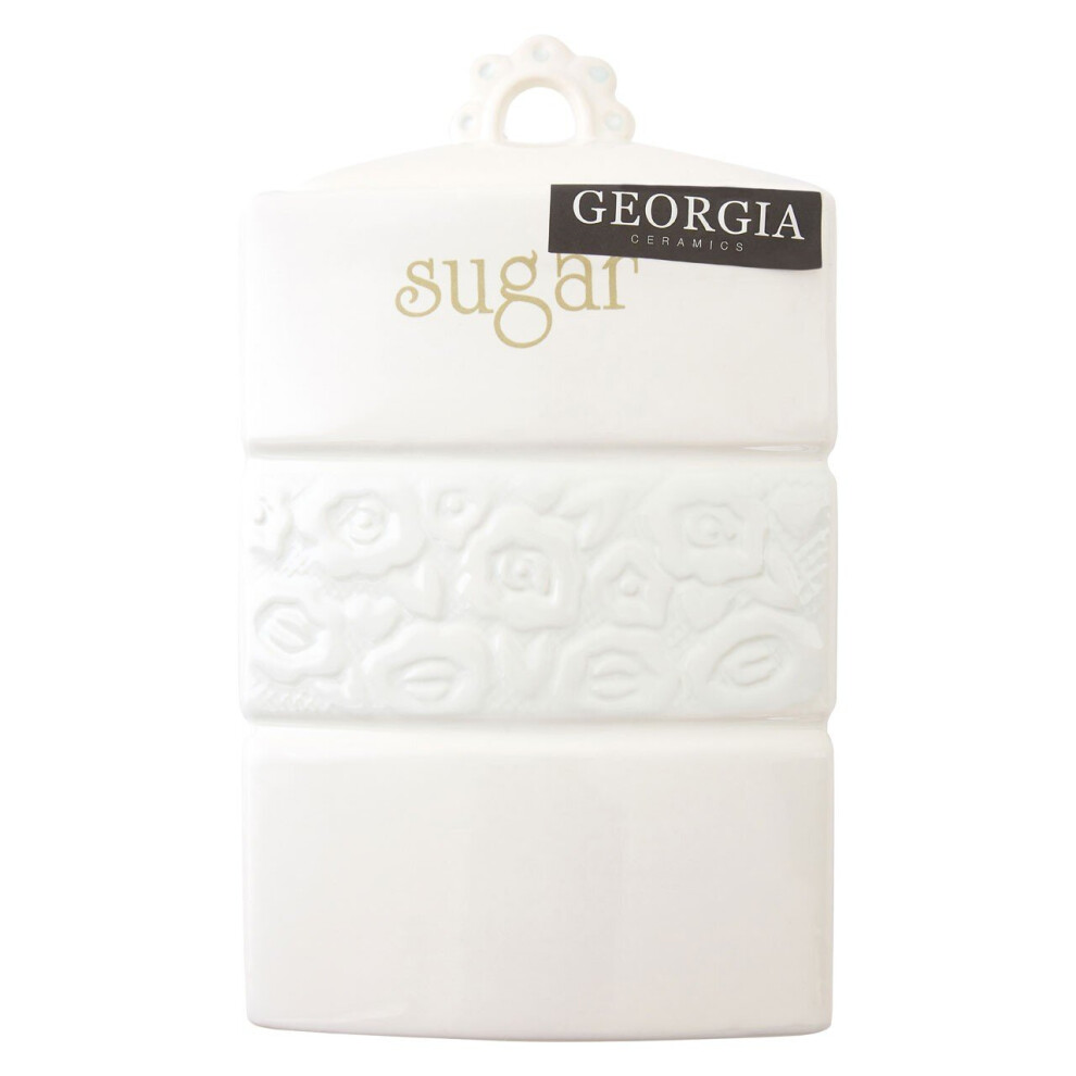 Premier Housewares Georgia Sugar Jar Elegantly Designed High Quality Ceramic