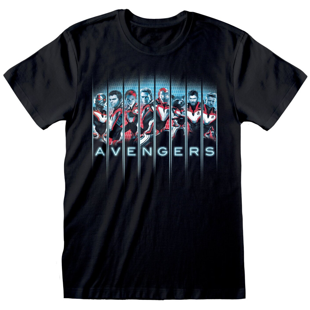 (Medium) Marvel Avengers Endgame 'Lineup' (Black) T-Shirt