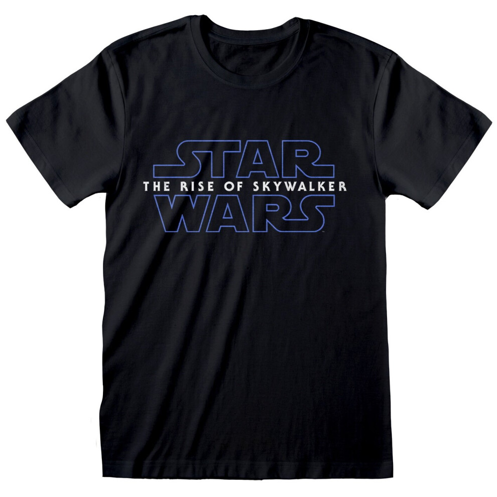 (Small) Star Wars 'Rise Of Skywalker Logo' (Black) T-Shirt