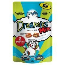 Dreamies Mix Cat Treats with Scrumptious Salmon & Heavenly T - 60g - 712578