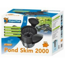 SuperFish Pond Skim 2000 Floating Skimmer - Keeps Surface Clean, 2,000 L/h, 25W, 10m Cable, 696050
