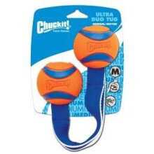 Gioco per Cani Chuckit Ultra Duo Tug, Pallina Media per Interni ed Esterni, Cani 20-60 Libbre