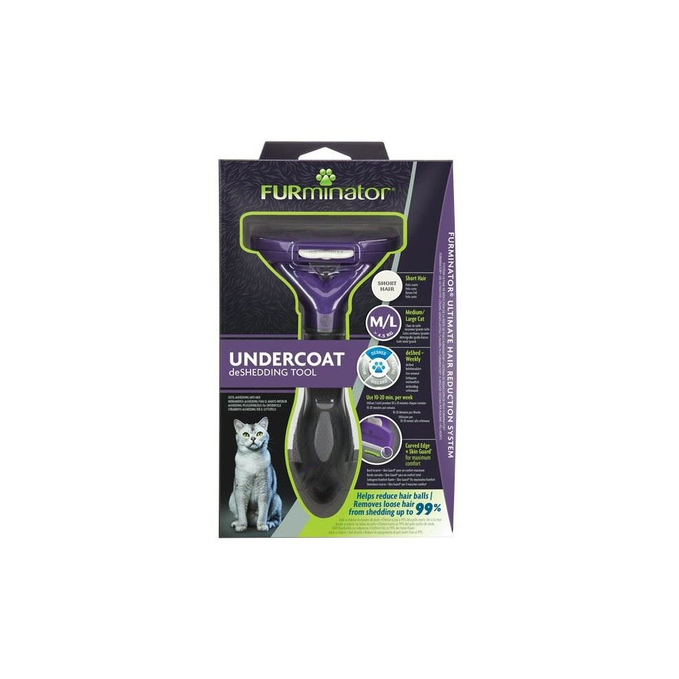 Furminator Undercoat Deshedding Tool For Medium/Large Long Hair Cat - 261458