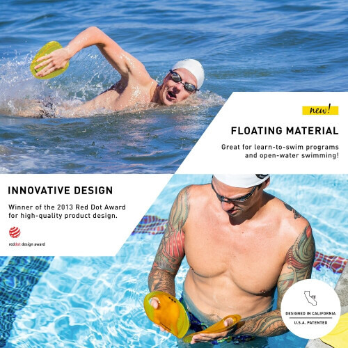 FINIS Finis Agility Paddle Floating Yellow 2