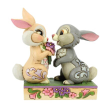 Enesco Disney Traditions Jim Shore Bambi Thumper & Blossom Bunny Figurine - Hand Crafted Collectible
