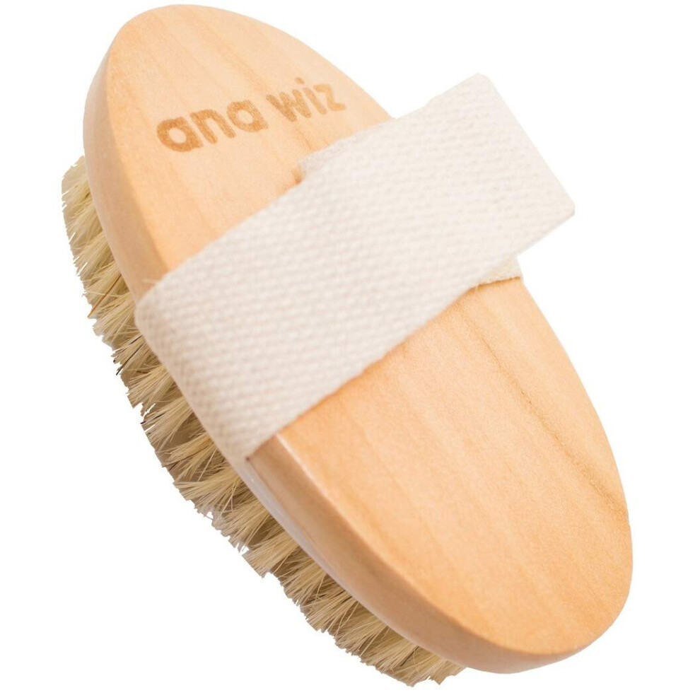 Ana Wiz Ana Wizâ¢ Wooden Body Brush With Medium Natural Boar Bristles & Lotus Wood Handle