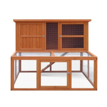 Harrisons Bowness Double Height Hutch with run natural 150x121x117cm - 261023