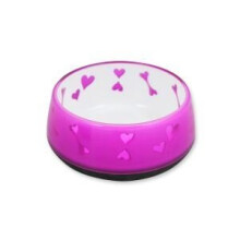 All For Paws Anti Slip Dog Bowl Pink Hearts Medium - 30682