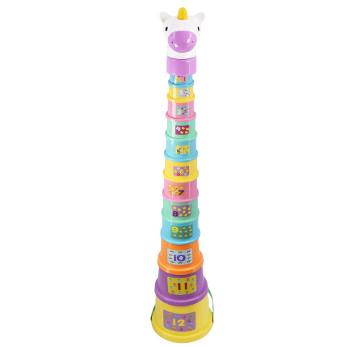 The Magic Toy Shop The Magic Toy Shop Poppy The Unicorn Baby Stacking Nesting Cups Blocks & Bucket Activity Fun Toy 1