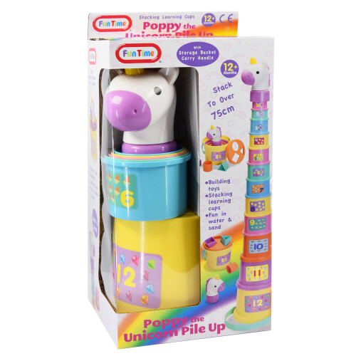 The Magic Toy Shop The Magic Toy Shop Poppy The Unicorn Baby Stacking Nesting Cups Blocks & Bucket Activity Fun Toy 2