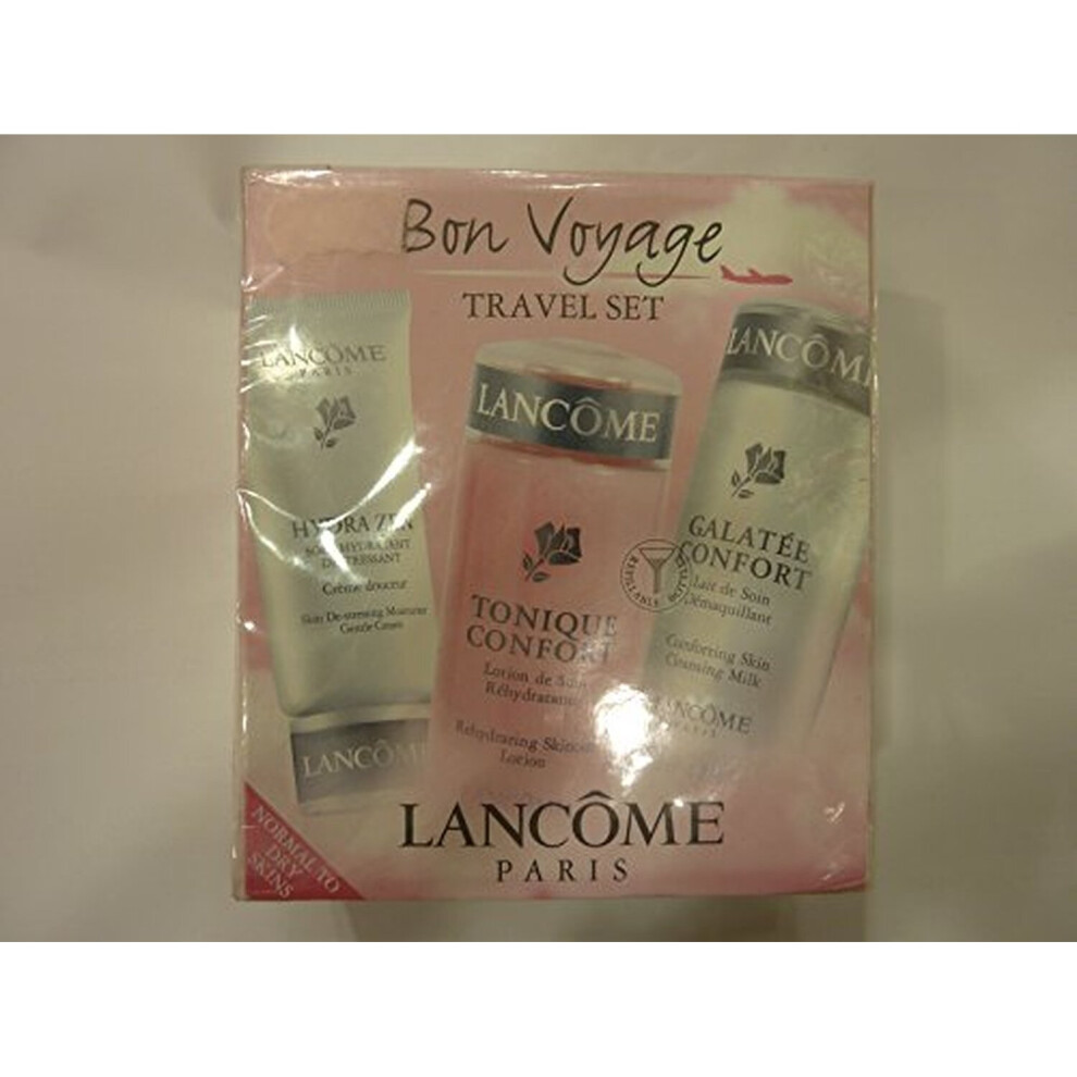 Lancome Bon Voyage Travel Set (NORMAL TO DRY SKIN): HYDRA ZEN Cream 30ml + Galatee Confort 125ml + Tonique Confort 125ml