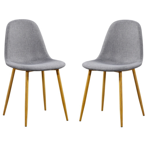 Charles Jacobs (Fabric Grey) Charles Jacobs 2 Velvet Modern Kitchen Dining Chairs