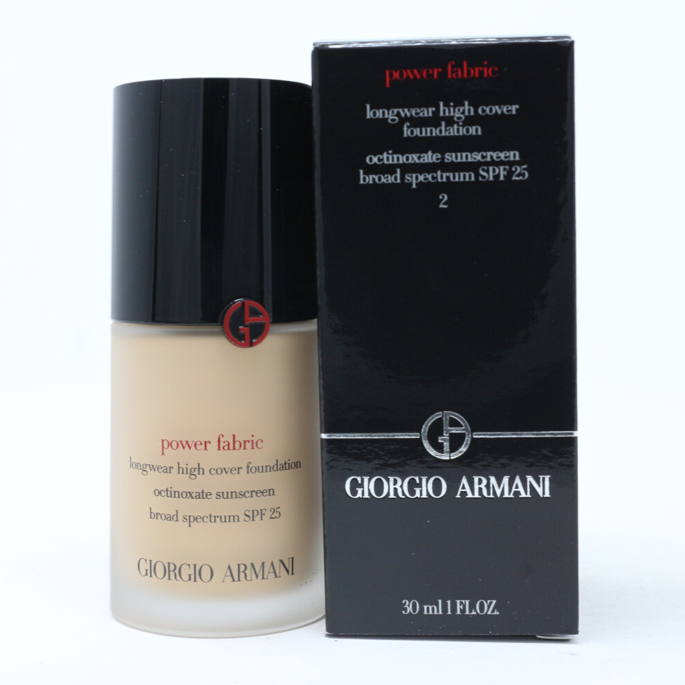 (2) Giorgio Armani Powder Fabric Longwear Foundation  1oz/30ml New With Box